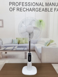 Nouveau ventilateur solaire rechargeable 16 pouces, ventilateur de sol avec moteur sans balais, rechargeable avec batterie externe KL-DC100, ventilateur 16 pouces - Product Image 3
