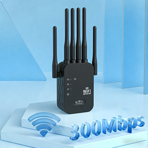 300Mbps Wi-Fi エクステンダー & リピーター 2.4GHz、6 本のアンテナ搭載、2km の長距離デュアル バンド有線 LAN を拡張 - Product Image 2