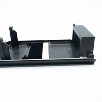 Boîtier de dissipateur thermique en aluminium moulé sous pression usiné CNC noir, boîtier électronique personnalisé OEM ODM