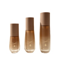 Contenants cosmétiques en acrylique rechargeables de 30 ml, 50 ml, 100 ml, imprimés à l'écran, flacons de voyage pour soins de la peau, distributeurs de lotion avec pompe sans air