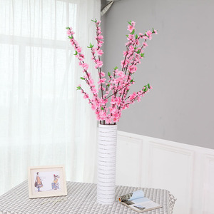 Branche de <span class=keywords><strong>fleur</strong></span> de pêcher artificielle en tissu de soie pour mariage, décoration intérieure, aménagement paysager de jardin <span class=keywords><strong>et</strong></span> photographie extérieure - Product Image 5