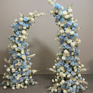 A-FSA020 Arco de Flores Cuadrado con Revestimiento de Tela Artificial, Arco de Rosas de Seda para Boda, Decoración Floral para Fondo de Arco - Product Image 5
