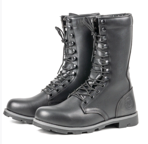 รองเท้าบูทหนังสีดำเงา DFS815 สำหรับพิธีการแบบยาว รองเท้าบูทสีดำเงายาว - Product Image 3