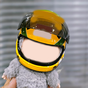 Lafufu bebek kafası kask, peluş oyuncak, kör kutu aksesuarları, ayı, serin motosiklet, elektrikli motosiklet - Product Image 2