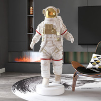 Sculpture d'astronaute en résine européenne grandeur nature de 1 m de haut, pièce maîtresse pour vitrine de magasin
