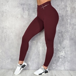 Leggings <span class=keywords><strong>vintage</strong></span> en velours imprimé lettres à la taille, taille haute élastique, effet push-up, style européen et américain, pour femmes, Yiwu, 2021 - Product Image 3