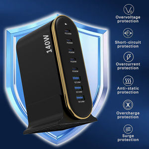 อะแดปเตอร์ชาร์จแล็ปท็อป Schitec OEM 140W ชาร์จเร็วพิเศษ 8 พอร์ต แบบตั้งโต๊ะ ช่องเสียบ USB-C สำหรับแล็ปท็อปและอุปกรณ์มือถืออื่นๆ - Product Image 4