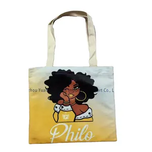 custom 16X14 inches Double Sided Sublimation Printing Sigma Gamma Rho Philo Affiliates tote bag