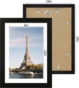 White <b>Black</b> Wood Grain MDF UV Printed Eco-Friendly Moisture-Proof <b>Photo</b> <b>Frame</b> 3.5x5-10x12 A3/A4 Simple Design Paper Wrapped - Product Image 4