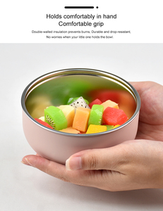 Platos ecológicos para niños pequeños con divisiones, funda de silicona desmontable, no tóxicos, irrompibles, de acero inoxidable, para niños. - Product Image 5