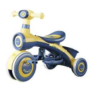 Vélo d'équilibre à 4 <span class=keywords><strong>roues</strong></span> en plastique bon marché pour enfants de 2 à 4 ans avec voiture coulissante musicale-Jouet d'équitation et de divertissement pour enfants - Product Image 3