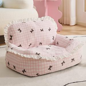 Weiches Haustier bett Indoor-Schlaf nest Rutsch fester Boden Princess Style Four Seasons Universal Soft Comfort Sofa Nest - Product Image 6