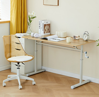 Table de jeu réglable en hauteur à manivelle, bureau d'étude blanc pour étudiants, vente en gros d'usine