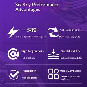 Double Fish 1615 Magic Teng Caoutchouc de tennis de table simple face sans éponge noir-rouge, rotation inversée, anti-arc - Product Image 5