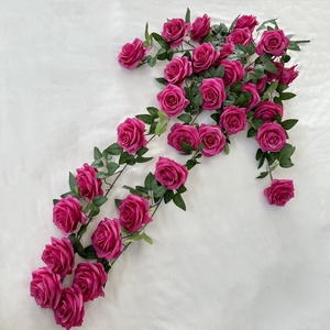 <span class=keywords><strong>Prix</strong></span> de gros, vignes de roses artificielles en soie, fleurs artificielles, vignes suspendues pour la décoration de mariage et de la maison - Product Image 6