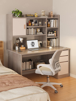 Bureau avec étagère intégrée, bureau d'écriture pour étudiants, chambre à coucher, maison, petit bureau d'étude, table d'ordinateur simple, bureau de location, bois