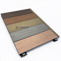 Dalles de sol emboîtables modernes en WPC pour terrasses extérieures, imperméables, finition grain de bois plastique modifié pour jardins, parcs et balcons