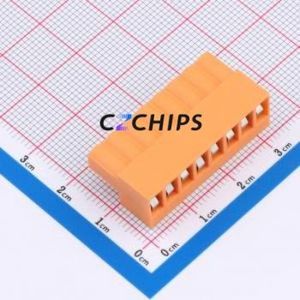 MXHT396K-3.96-08P-OE01-Cu-S-A Plug-in Terminal Block P=3.96mm Connector Screw Fixing 1x8P 3.96mm Orange - Product Image 2