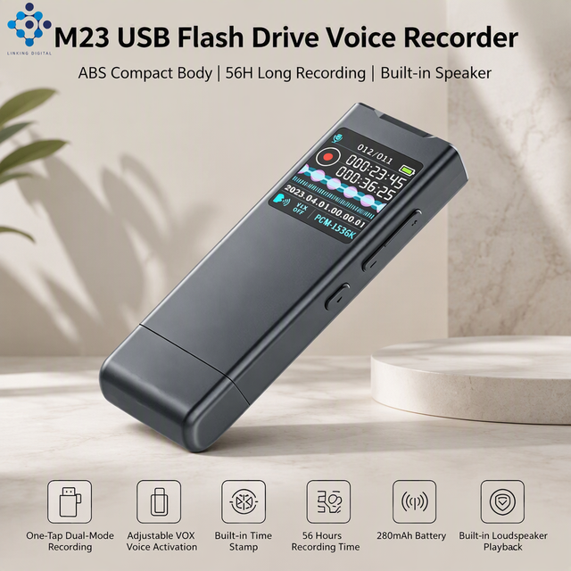 M23 Audio Recorder Hidden Voice Activated Recording Device with Playback Best Digital Voice Recorder 2025 2026