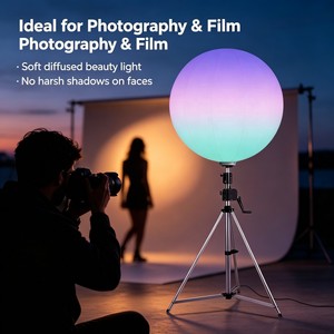 Projecteur LED Ballon 100W 200W RGBW CCT pour Événements, Décoration Colorée, Éclairage de Beauté pour la Photographie – Direct Usine - Product Image 6