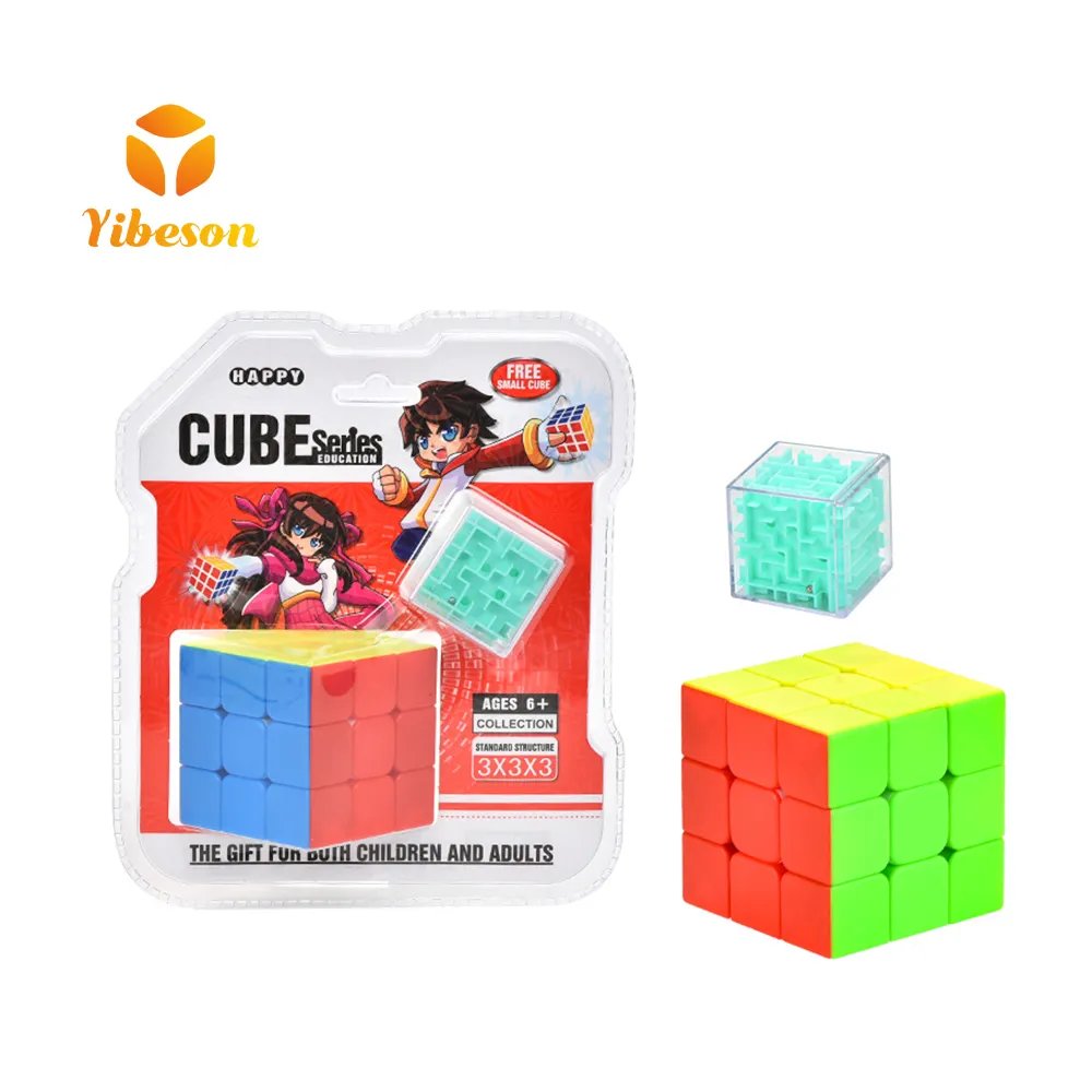 Education Brain Teasers Puzzles Toy Speed Competition Mini 3D Maze Roll Ball Game 3x3 Cube Set