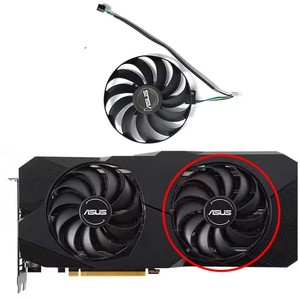 พัดลมการ์ดจอ T129215SU FDC10U12S9-C ขนาด 95 มม. DC 12V 0.50A 4 พิน สำหรับ <span class=keywords><strong>Asus</strong></span> Radeon <span class=keywords><strong>Rx</strong></span> 5700 <span class=keywords><strong>5600</strong></span> <span class=keywords><strong>Xt</strong></span> Dual Evo Oc - Product Image 3