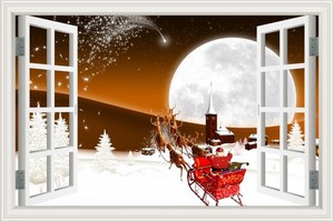 <span class=keywords><strong>Tapisserie</strong></span> murale de Noël avec logo personnalisé Tenture Père Noël Arbre de Noël Scène de <span class=keywords><strong>neige</strong></span> Décoration de maison Vacances - Product Image 4