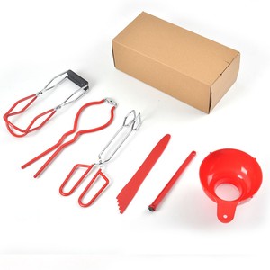 Conjunto de Ferramentas Multifuncional para Conservas, Kit de 6 Peças com Pinça Metálica para Levantar Frascos, Funil de Conservas Barato, Pinça para Frascos - Product Image 6