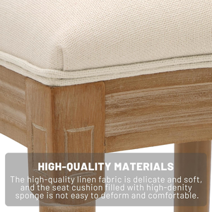 Sedie da Pranzo in Stile Country Vintage in Quercia, Sedie Laterali Durevoli con Schienale Rotondo e Gambe in Legno Massello per Sale da Pranzo e Soggiorni - Product Image 6