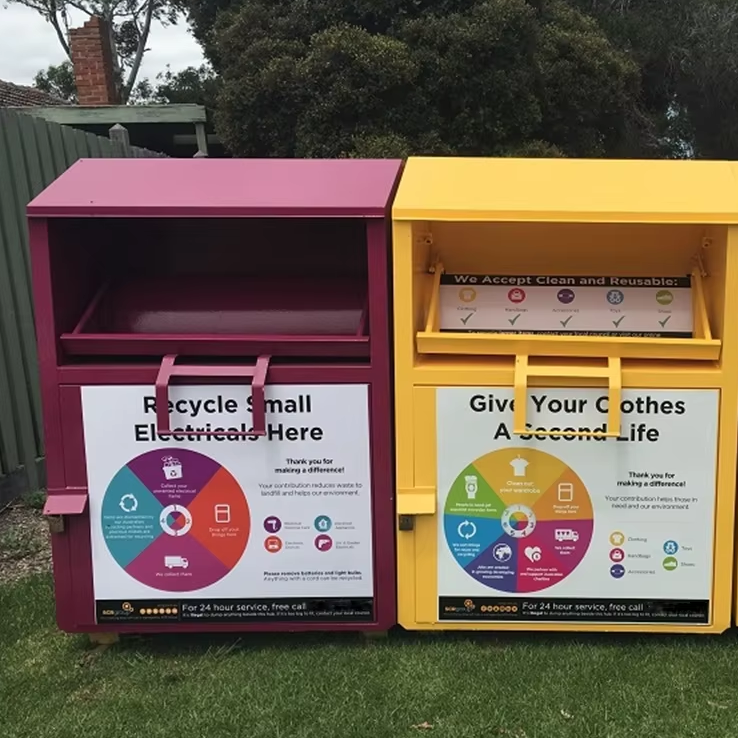 contenedor ropa usada reciclaje de ropa en mal estado