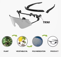 Lunettes de sport personnalisées avec logo, en TR90 bio, écologiques, polarisées, UV400, pour le cyclisme, la course à pied et les activités de plein air