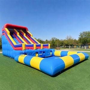 Toboggan aquatique <span class=keywords><strong>gonflable</strong></span> géant avec piscine, toboggan aquatique <span class=keywords><strong>gonflable</strong></span> bleu avec piscine, toboggan aquatique <span class=keywords><strong>gonflable</strong></span> pour adultes - Product Image 1