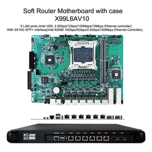 Nueva Placa Base X99 con Carcasa para Servidor de Firewall, Router, Compatible con Haswell, Broadwell, Xeon E5 V3/V4, <span class=keywords><strong>DDR4</strong></span> 32GB, 10Gbps - Product Image 1
