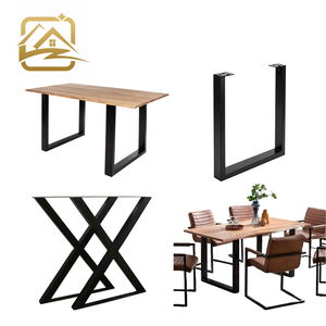 Patas de sofá de metal de lujo, personalizadas de fábrica OEM, de alta resistencia, negras, cuadradas, en forma de X, patas de hierro para muebles, económicas para escritorio - Product Image 1