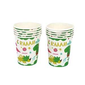 Ensemble de fête d'anniversaire sur le thème des dinosaures, <span class=keywords><strong>serviette</strong></span> en <span class=keywords><strong>papier</strong></span>, tasse, assiette en <span class=keywords><strong>papier</strong></span>, couteau, fourchette, cuillère, décoration de table - Product Image 3