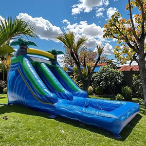 Castillo Inflable Comercial para Niños, Tobogán Acuático de PVC, Casa de Brinco con <span class=keywords><strong>Cascada</strong></span> de 7*3.5m, Fácil de Instalar para Jugar - Product Image 1