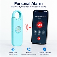 Alarme personnelle portable mini SOS d'urgence pour femme, bouton de sécurité, sirène, alarme anti-panique, porte-clés, dispositif de sécurité personnel, Bluetooth