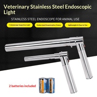 Endoscope vétérinaire portable réutilisable en acier inoxydable pour l'examen et l'insémination artificielle du bétail avec lumière LED