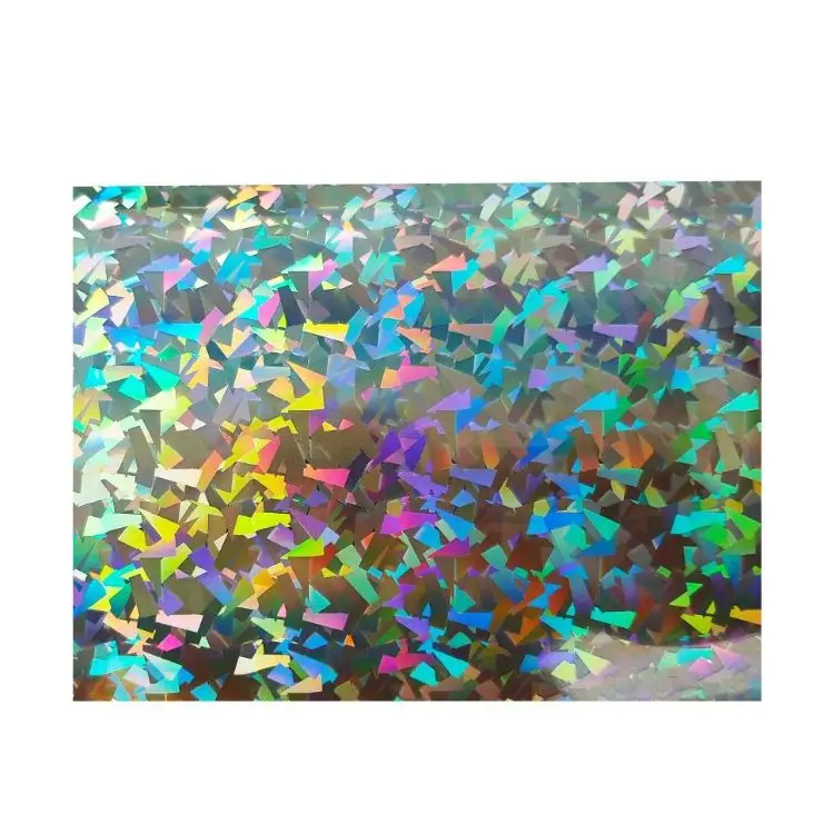 Fashion wholesale shiny holographic foil coating fabric shiny polyester foil stamping fabric