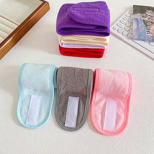 Diadema <span class=keywords><strong>de</strong></span> Spa Facial, Diadema <span class=keywords><strong>de</strong></span> Tela <span class=keywords><strong>de</strong></span> Rizo para Lavar la Cara <span class=keywords><strong>y</strong></span> Maquillarse, Toalla Elástica Ajustable con Cinta Mágica - Product Image 3