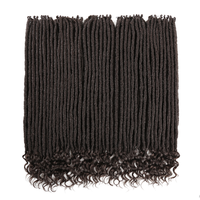 20 pouces Best-seller extensions de cheveux tressées au crochet Faux Locs Deep Curl Goddess Faux Locs Vente en gros Cheveux synthétiques teints