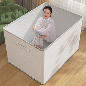 Clothing Organizer Storage Box Rectangle White Large Capacity Foldable Wardrobe Organizer Household Use - Product Image 1