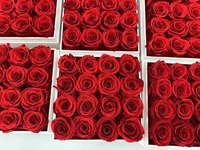Usine BX-1 Personnaliser Fleur Éternelle Rose Préservée Dans Une Boîte Cadeau Carrée pour Cadeau de Fête des Mères