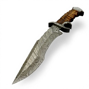 Cuchillo de Caza Personalizado Hecho a Mano con Hoja de Acero Inoxidable, Mango de Goma, Borde Dentado de Grado Industrial, Grosor de 0.5mm, ODM - Product Image 3