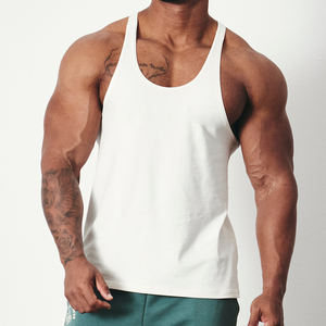 Camiseta sin mangas de punto para hombre, licra, poliéster, transpirable, color liso, ropa deportiva para entrenamiento - Product Image 4