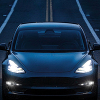 Ensemble de lentilles de phares antibrouillard à matrice LED KGKB pour Tesla Model 3 Model Y 2019-2024 avec clignotants dynamiques séquentiels Plug & Play