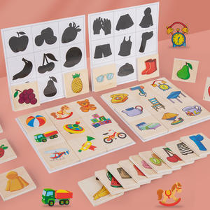 Le auto di frutta animale Montessori che si accoppiano trovano un puzzle <span class=keywords><strong>game</strong></span> di apprendimento per l'apprendimento delle ombre per bambini in legno - Product Image 3