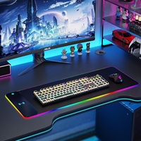 Tapis de souris personnalisé imperméable avec charge sans fil pour ordinateur, tapis de souris LED Qi 10 W pour votre espace de travail, tapis de souris RGB pour jeux
