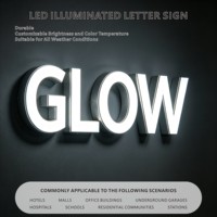 Lettres en relief 3D LED personnalisées de qualité supérieure, signalétique commerciale lumineuse pour les magasins, les centres commerciaux et les immeubles de bureaux