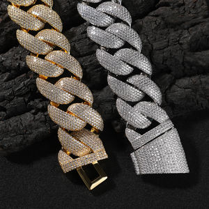 UWIN 28mm 큰 얼음 쿠바 체인 마이애미 쿠바 링크 체인 목걸이 남성용 두꺼운 목걸이 쿠바 쿠바 인 28mm - Product Image 2